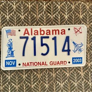 Alabama National Guard License Plate